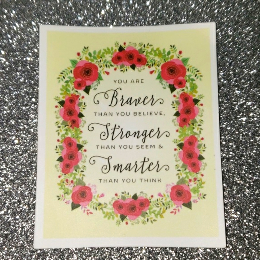 DISNEY QUOTE WATERPOOF Sticker Pooh floral